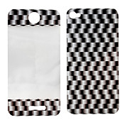 Black and Grey Squares Pattern Front and Back Screen Protector Film for iPhone 4/4S