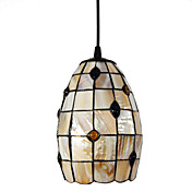 40W Kunstnerisk Enkeltrom Tiffany anheng lys med Stained Glass Skjerm i Blå Perler Design
