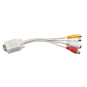 vga male naar s teminal vrouwelijke & 3RCA vrouwelijke kabel (willekeurige kleur)