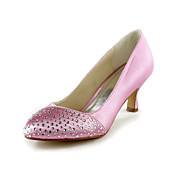 Fashion Satin Stiletto Heel Peep Toe With Rhinestone Wedding Shoes (More Colors)