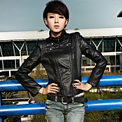 Women's Mock Neck Slim Jacket with Zip Detail
