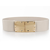 Damen Einfache quadratische Metallplatte Elastic Belt