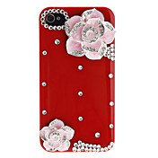 Tempestato di diamanti, causa 3D Fiore Rosso per iPhone 4 e 4S