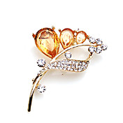 Unique Alloy With Rhinestones Brooch (More Colors)