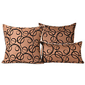 Conjunto de 3 Círculo fronha padrão decorativa
