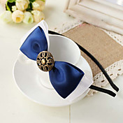 Dames Elegant Blauw Zwart Bow Handmade Hair Clip