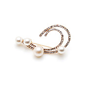 Beautiful Alloy With Rhinestones / Imitation Pearl Brooch (More Colors)