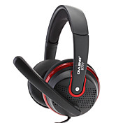 OVLENG mode casque avec une bonne Perfoemance sonore et microphone rotatif (noir + rouge) S777