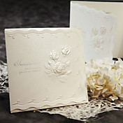 Wellenschliff geprägtem tri-fach Hochzeitseinladung (set of 50)