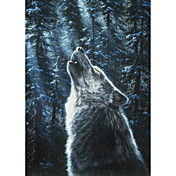 Printed Art Animal Landscape Moonlight by R. W. Hedge