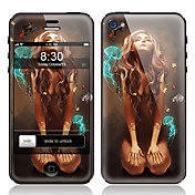 Frente Padrão garota and Screen Protector Film Voltar para o iPhone 4/4S