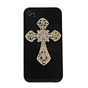 Di Zircon della lega Croce caso duro del modello per il iPhone 4/4S (colori assortiti)