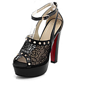 Leatherette / Net Stiletto Heel Sandals With Buckle Party / Evening Shoes (More Colors)