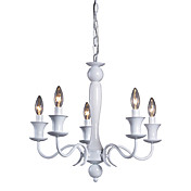 300W Candle Feature Chandelier with 5 Lights and Adjustable Chain (E14/E12 Base)