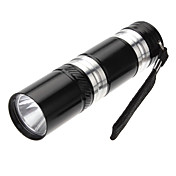 1-LED-Weißlicht-Mini-Taschenlampe (1W, 3xAAA, Schwarz)