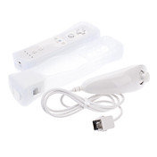 Remote y el Nunchuk del controlador con MotionPlus Adapter + Funda de silicona para Wii