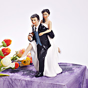 lúdico del fútbol par figura de pastel de bodas Topper