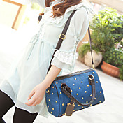 Women's Fashion Crozzling Metal Satchels