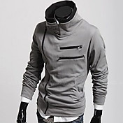 Diagonal Zipper dos homens Fique camisola de lã