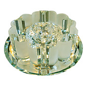 1W Minimalist Modern Led Flush Mount DYC003 in Floral Crystal Design for Porch/Corridor/Aisle