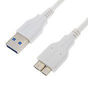 Super USB3.0 ad alta velocità AM a Micro-B Cavo rotondo (bianco, 0,6 m)
