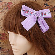 Handmade satin pourpre Pays Lolita Bow Barrette