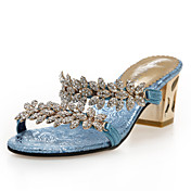 Fashion Leatherette Chunky Heel Sandals With Rhinestone Party/Evening Shoes (More Colors)