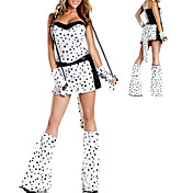 Sexy White Polka Dots Onuca Women's Halloween Costume (5 Pieces)