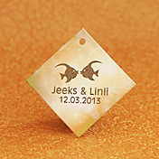 Personalized Rhombus Favor Tag - Happy Fish (Set of 30)