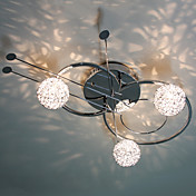 30W Künstlerische Moderne Unterputz mit 3 Leuchten und 3 Frühling Globe Shades in Violin Eigenschaft