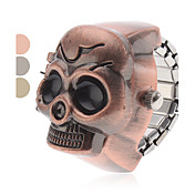 Unisex Nero cranio degli occhi della lega di stile analogico al quarzo Anello Watch (colori assortiti)