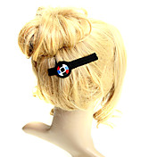 Handmade Black Wool 10cm Punk Lolita Barrette