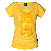 Women's Fashionable Printing Round Collar T-shirts(Yellow)