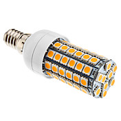 E14 6W 69x5050SMD 500-600LM 3000-3500K luz branca quente Lâmpada LED de milho (220-240V)