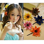 Women's Bohemia Style Summer Pure Color Flower Hair Clip