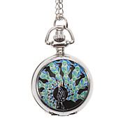 Unisex Lega quarzo analogico della vigilanza della collana (argento)
