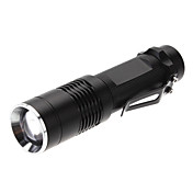 1-Modus Cree XR-E Q5 Zoom LED-Taschenlampe (200LM, 1xAA, Schwarz)