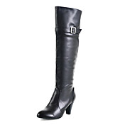 Leatherette Chunky Heel Knee High Boots With Buckle Party / Evening Shoes (More Colors)