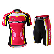 MYSENLAN PN Mesh+Flex Material Short Sleeve Quick-Drying Women Cycling Suits