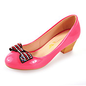 Patent Leather Chunky Heel Round Toe With Bowknot Party / Evening Shoes (More Colors)