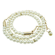 Delicate Pearls Women's Fashion/Party Belt With Rhinestone
