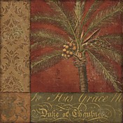 Printed Art Botanical Golden Palm I by NBL Studio