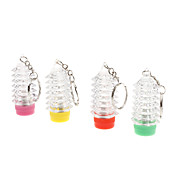 Flicker Shinning Tower Shaped LED Flashlight Keychain (Random Colors)