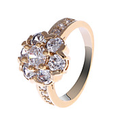 Nydelig Copper Alloy CZ Crystal Rings
