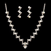 Brillant alliage strass ensemble de bijoux y compris le collier et boucles d'oreilles