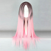 Zipper Rosa y Negro color mixto 65cm peluca Lolita