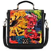 Vintage Bunt Big Floral Print Backpack