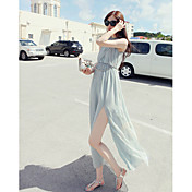 Women's Chiffon Backless Split Maxi Dress