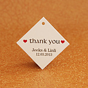 Personlig Rhombus Favor Tag - Thank You (Set of 30)