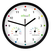 Thermometer en hygrometer Metalen Wall Clock